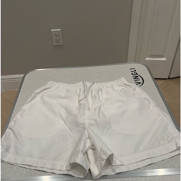 Fila Men’ White Short Men Elasticized Waist Drawstring. Size : Medium - Picture 4 of 7